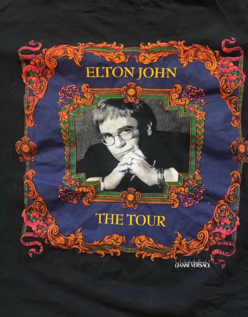 Polera negra de concierto Elton John - 5