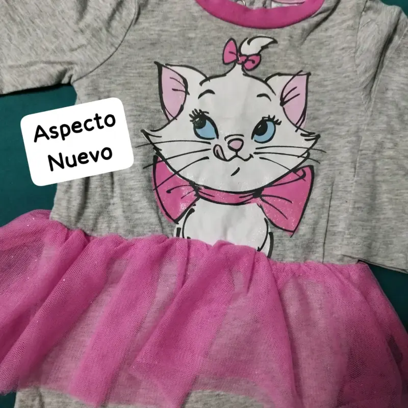 Enterito bebé gris con diseño de gatito - 2