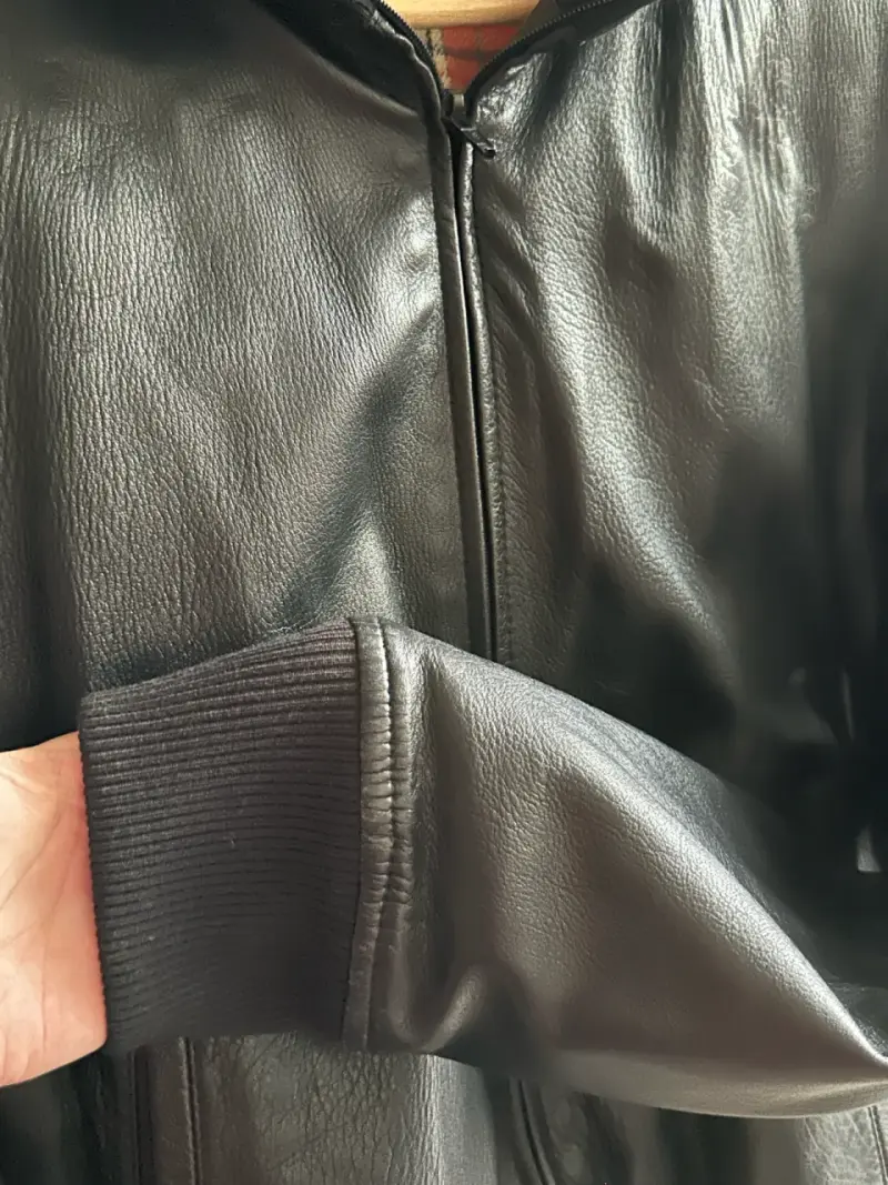 Chaqueta de cuero negra para mujer - 3