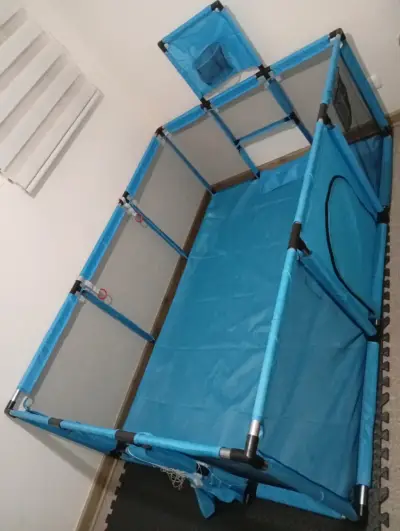 Corral de juegos para bebé azul - miniatura 1