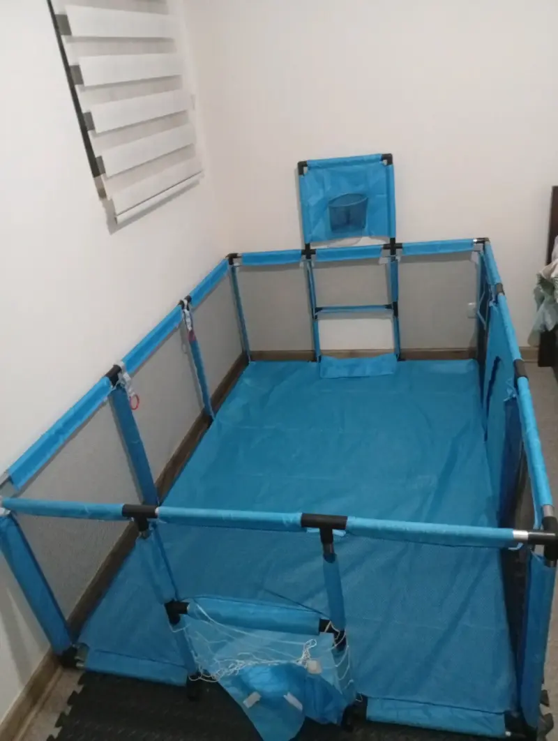 Corral de juegos para bebé azul - 2
