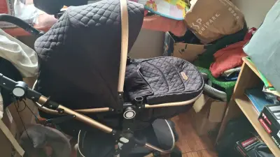 Coche de bebé Nápoles plegable negro - miniatura 5