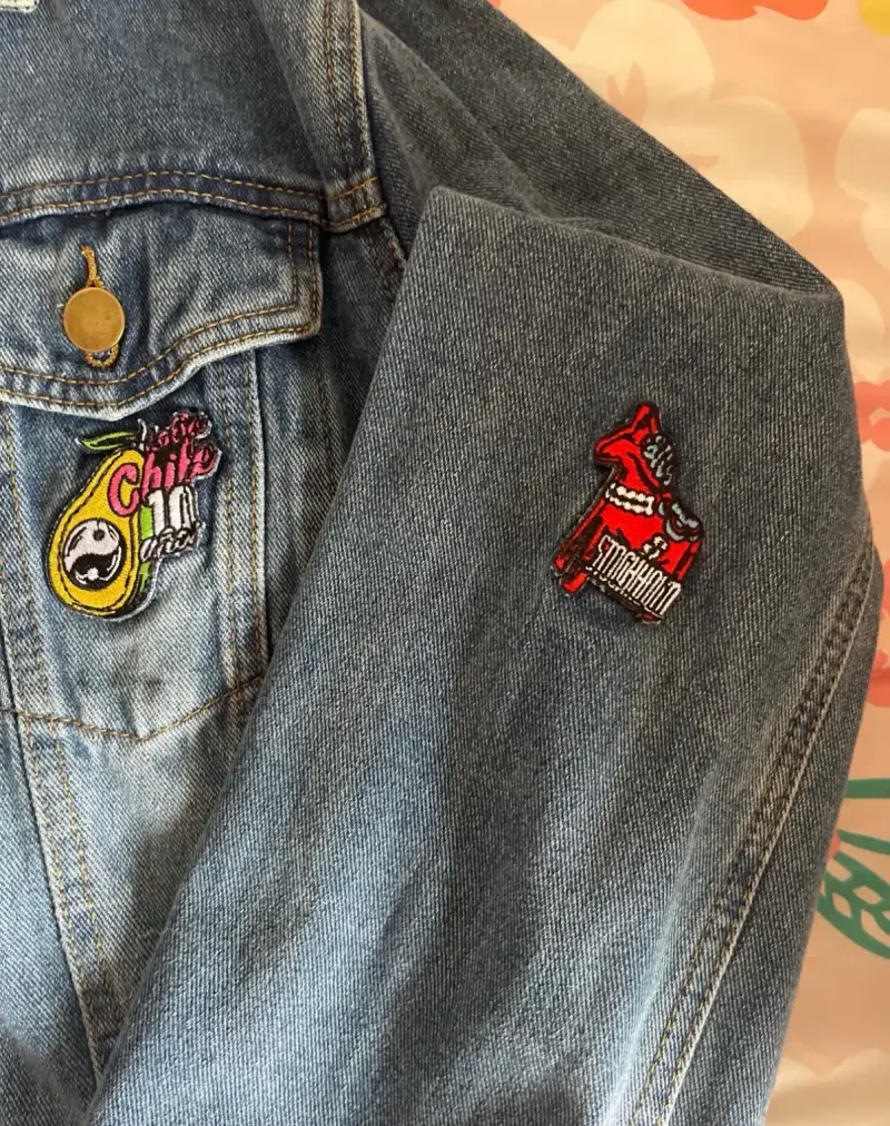 Chaqueta de mezclilla con parches estilo casual - 6