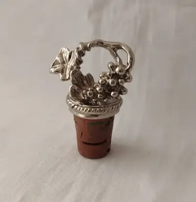 Tapa Vintage Botella Modelo Racimo De Uvas - miniatura 1