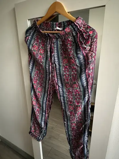 Pantalones estampados bohemios para mujer - miniatura 1