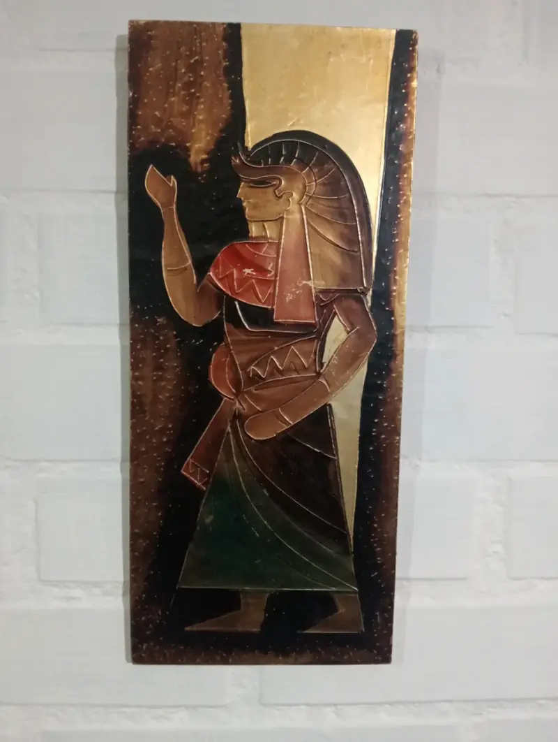 Cuadro decorativo estilo egipcio en metal