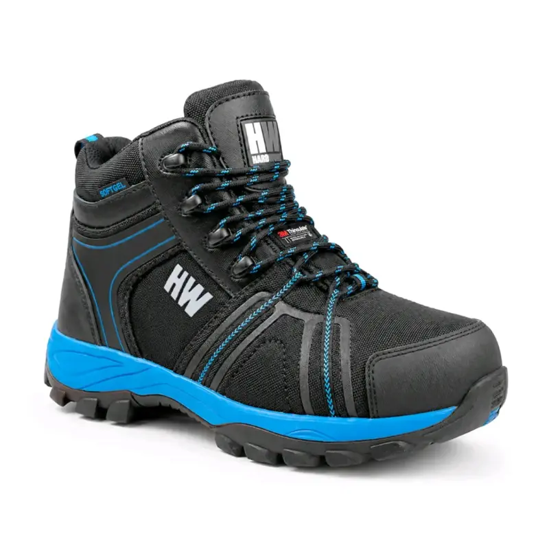 Botas de seguridad Hardwear negras y azules