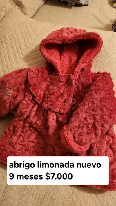 Abrigo de bebé con capucha rosa marca limonada - miniatura 2