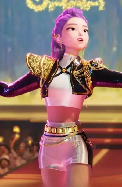 🌟 Traje Rumi – Las Guerreras K-Pop (Talla 8) 🌟 - miniatura 1