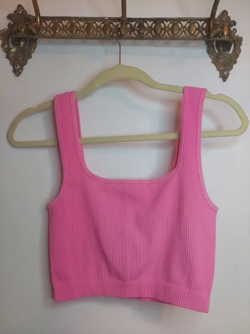 Top corto rosado marca Zara - 2