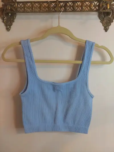 Top corto azul marca Zara - miniatura 1