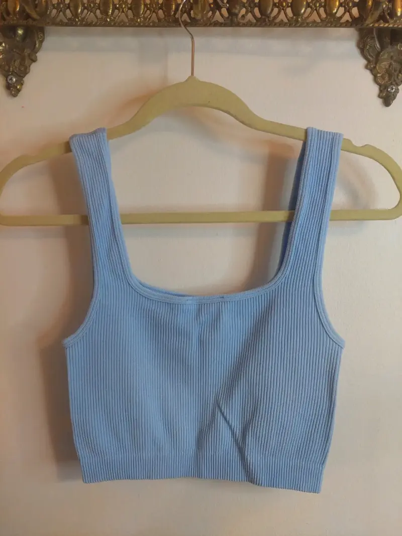 Top corto azul marca Zara - 2