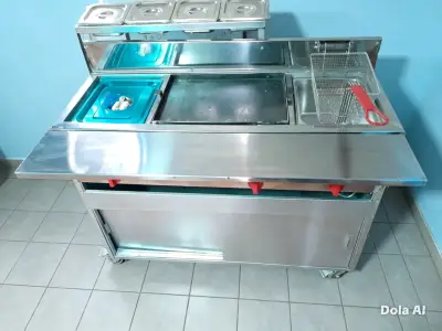 Carro de comida rápida de acero inoxidable - miniatura 1