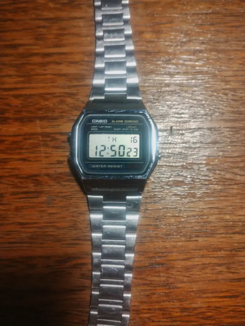 Reloj digital Casio 158w vintage acero inoxidable - 1