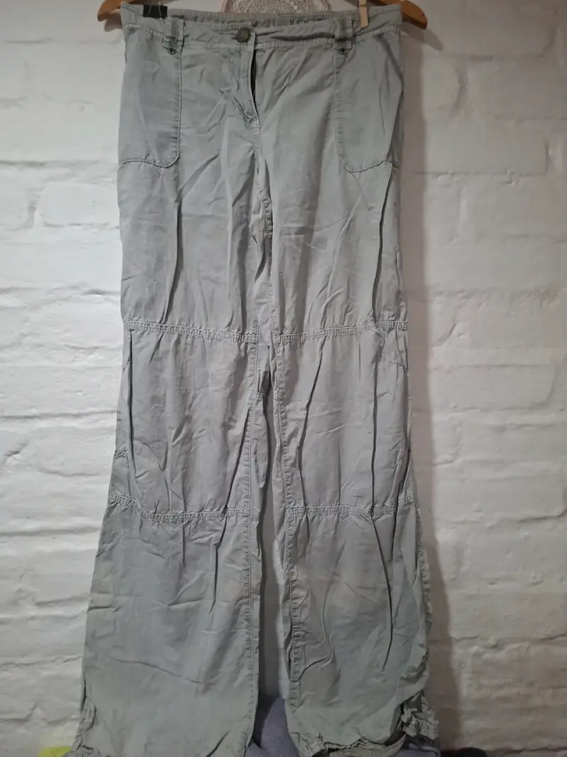 Pantalones anchos grises - 1
