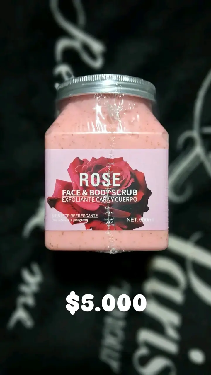 Exfoliante corporal y facial de rosa 500ml