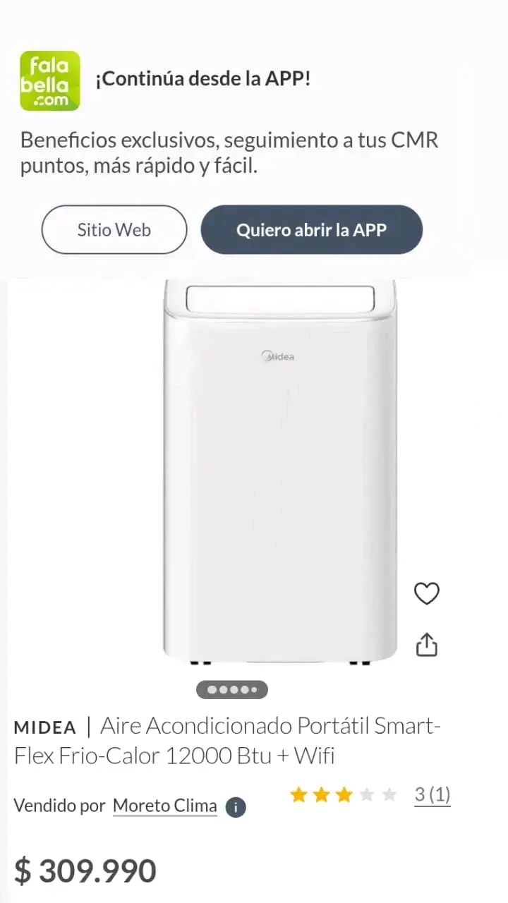 Aire acondicionado portátil Midea 12000 BTU