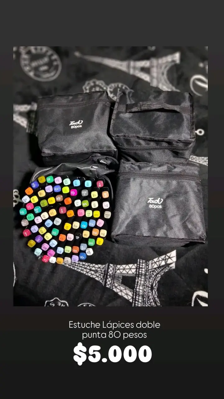 Set de 80 marcadores de doble punta Touch