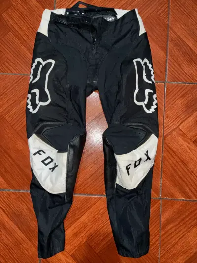 Pantalones de motocross Fox negro niño - miniatura 1