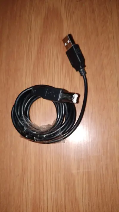 Cable USB negro para impresora - miniatura 1