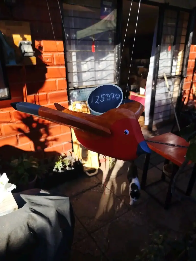 Móvil de madera en forma de pájaro - 4