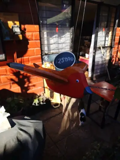Móvil de madera en forma de pájaro - miniatura 4