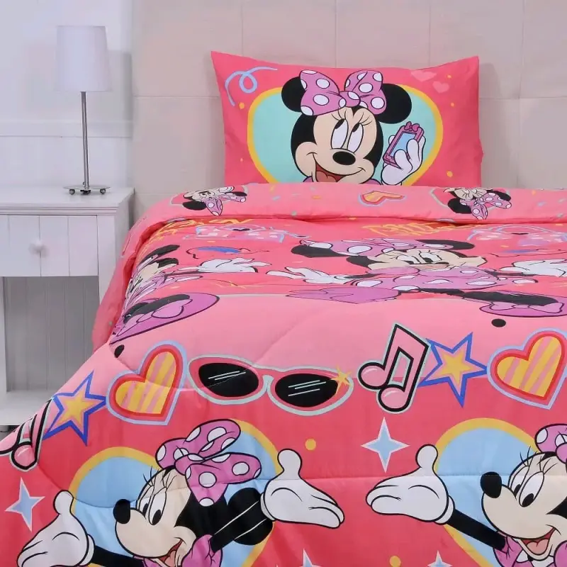 Ropa de cama infantil Minnie Mouse rosa