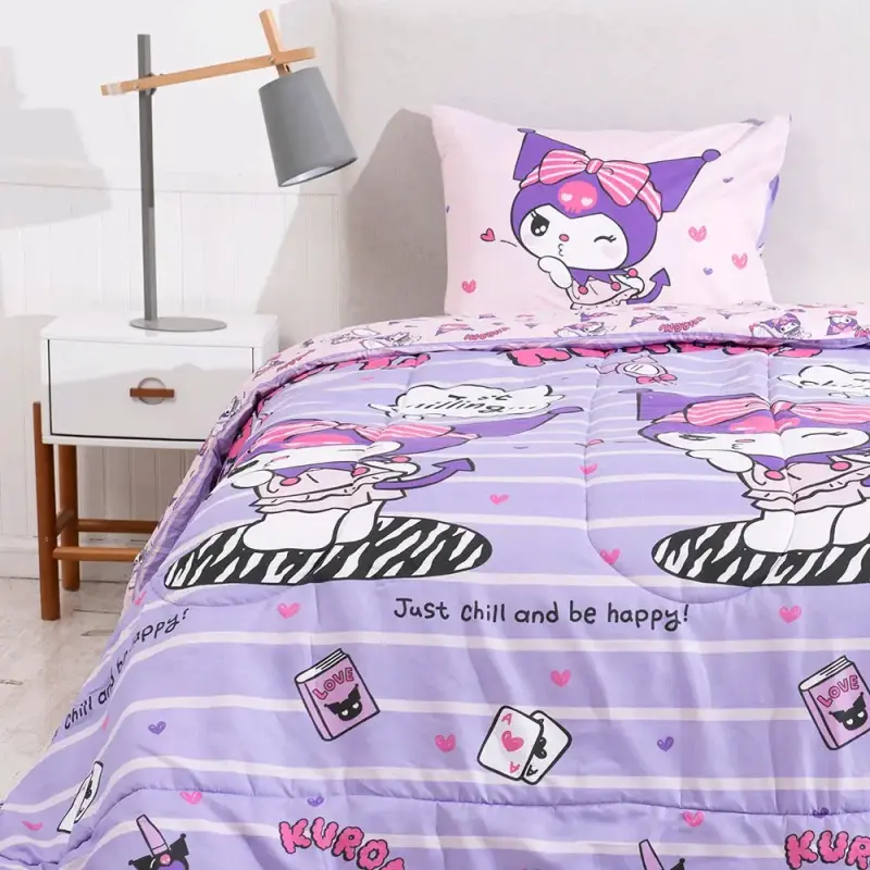 Ropa de cama infantil Kuromi morada