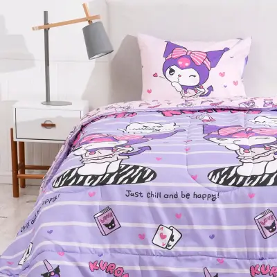 Ropa de cama infantil Kuromi morada - miniatura 1