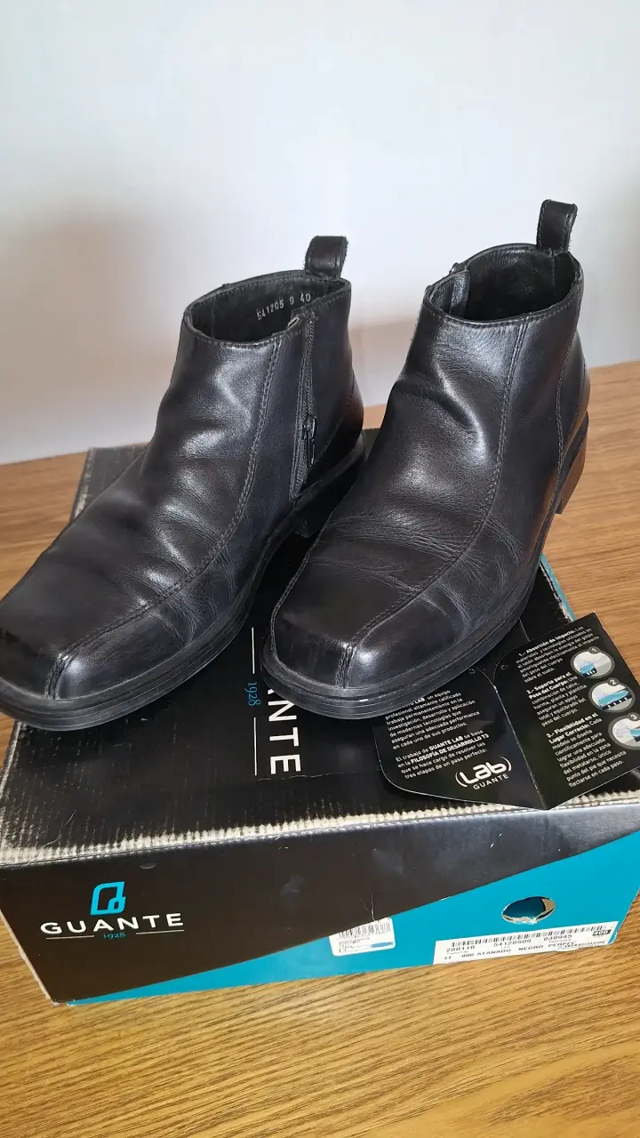 Botines de cuero negro Guante talla 40 - 1