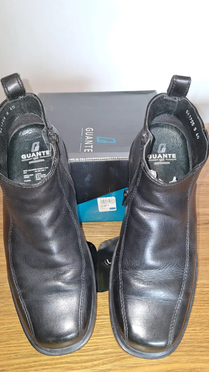 Botines de cuero negro Guante talla 40 - 2