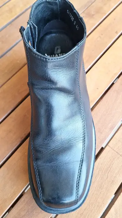 Botines de cuero negro Guante talla 40 - miniatura 5
