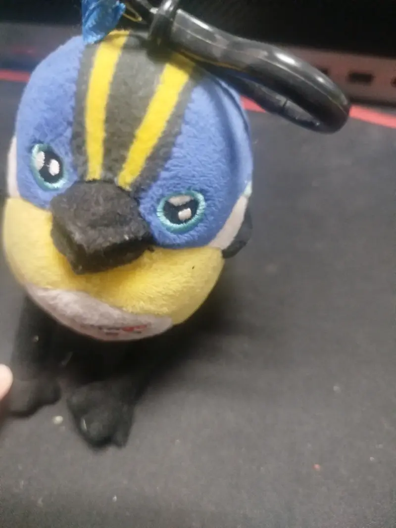 Llavero de peluche de pájaro colorido fiu - 1