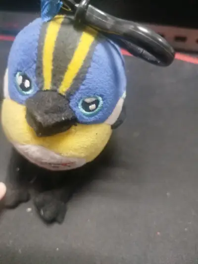 Llavero de peluche de pájaro colorido fiu - miniatura 1