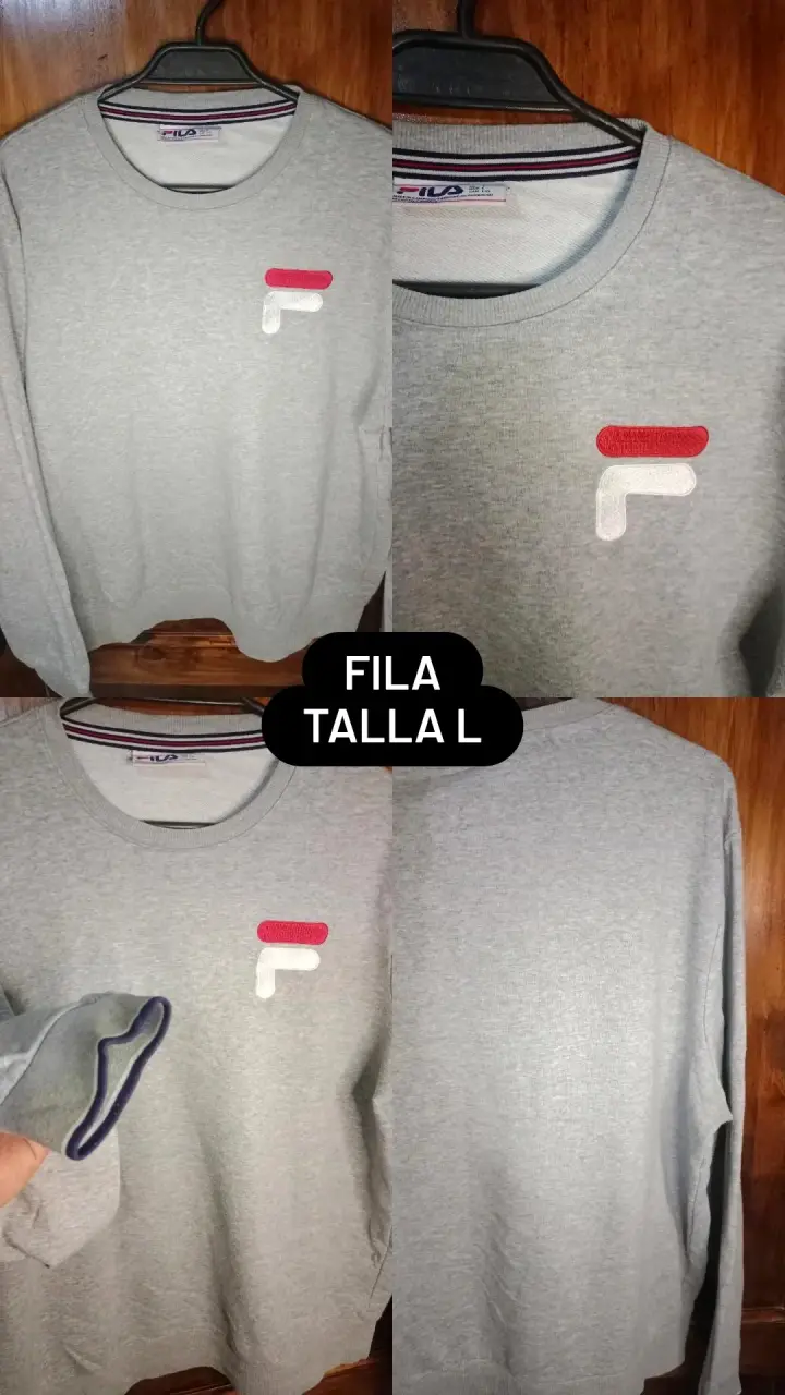 Polerón gris Fila Talla L - 4