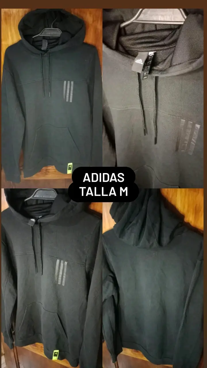 Polerón negro con capucha y diseño moderno - 5