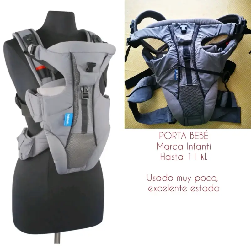 Porta bebé Infanti gris en excelente estado
