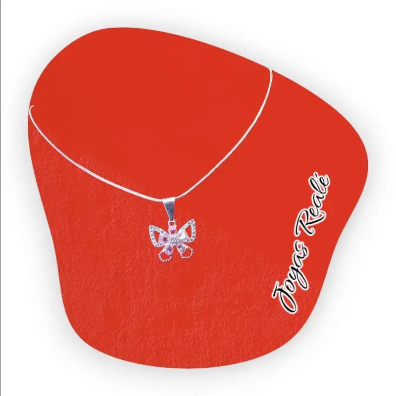Collar de plata con colgante de flor - 3