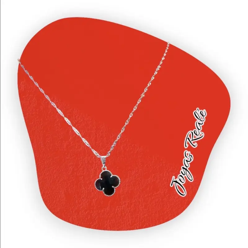 Collar de plata con colgante de flor - 6
