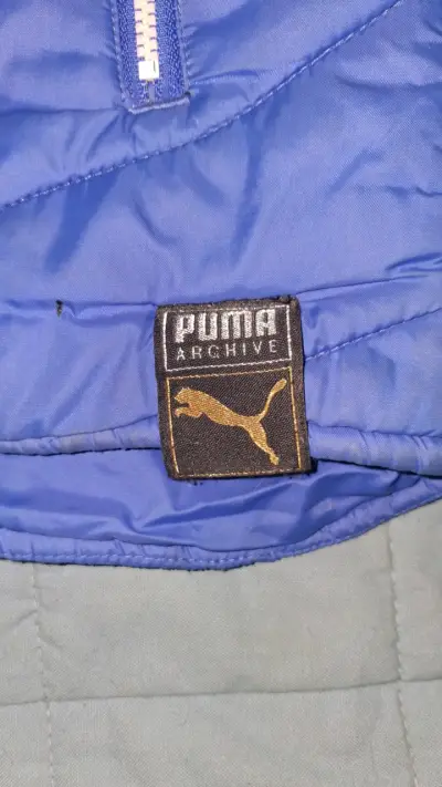 Chaleco sin mangas Puma azul y amarillo - miniatura 2