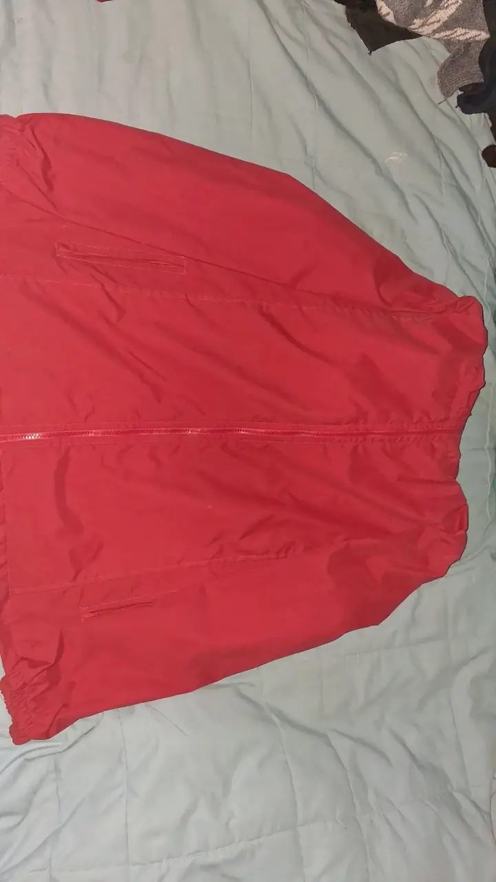 Chaqueta cortaviento roja unisex - 1
