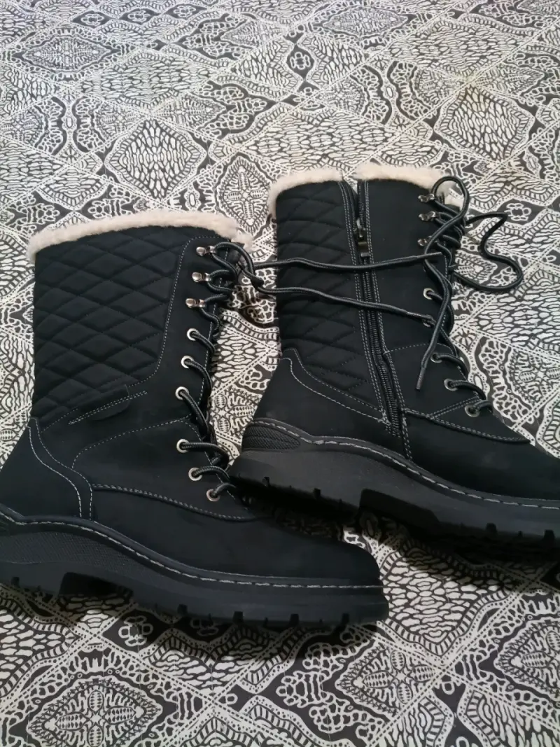 Botas negras con forro de lana - 4