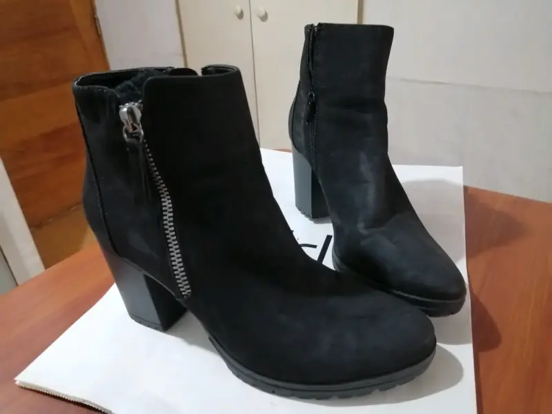 Botines cuero gamuza - 1