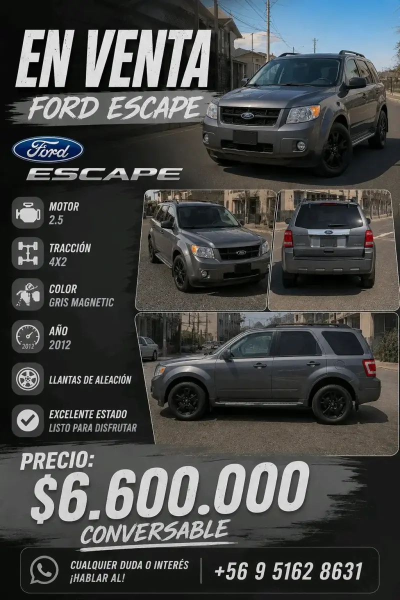 Ford Escape 2012 en excelente estado