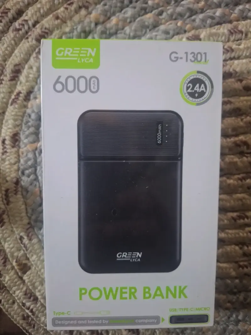 Power bank Green Lyca 8000mAh carga rápida - 5