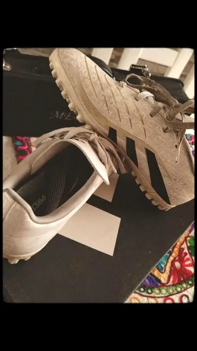 Zapatillas de fútbol Adidas Predator blancas - miniatura 4