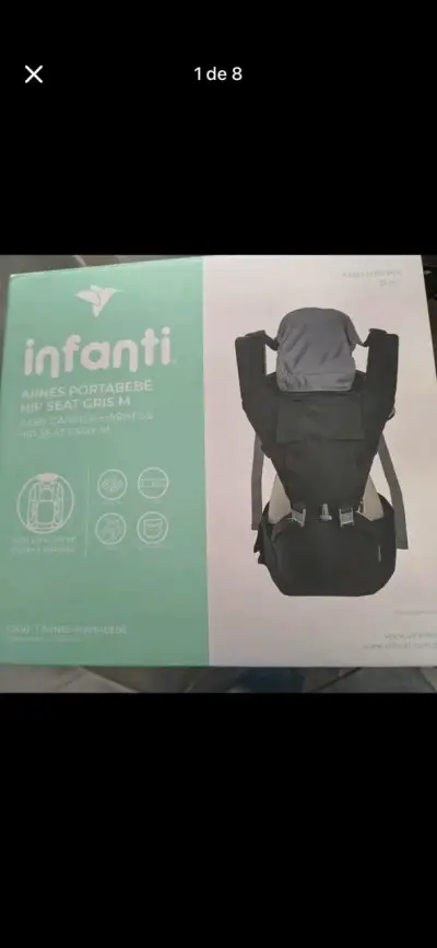 Arnés portabebé Infanti gris - miniatura 3