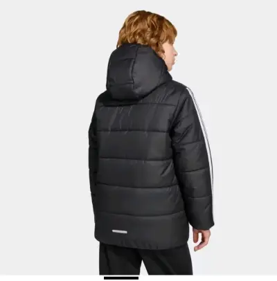 Chaqueta acolchada negra con capucha Adidas - miniatura 4