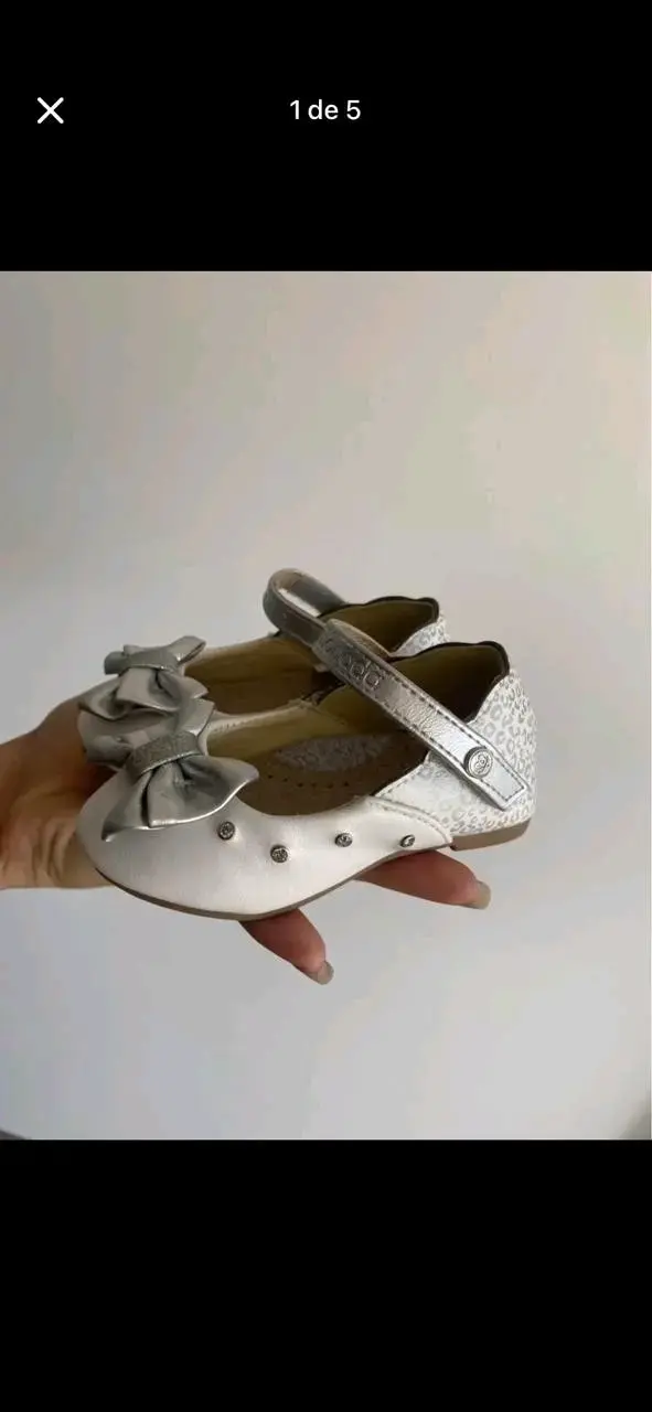 Zapatos de bebé Limonada blancos con lazo - 3