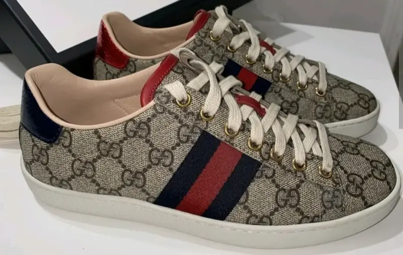 Zapatillas Gucci ACE GG Supreme Beige. - 4